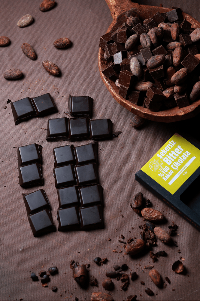 Sugar-Free, Gluten-Free, Vegan Dark Chocolate - 100% Dark - 6 Pieces | Aroha