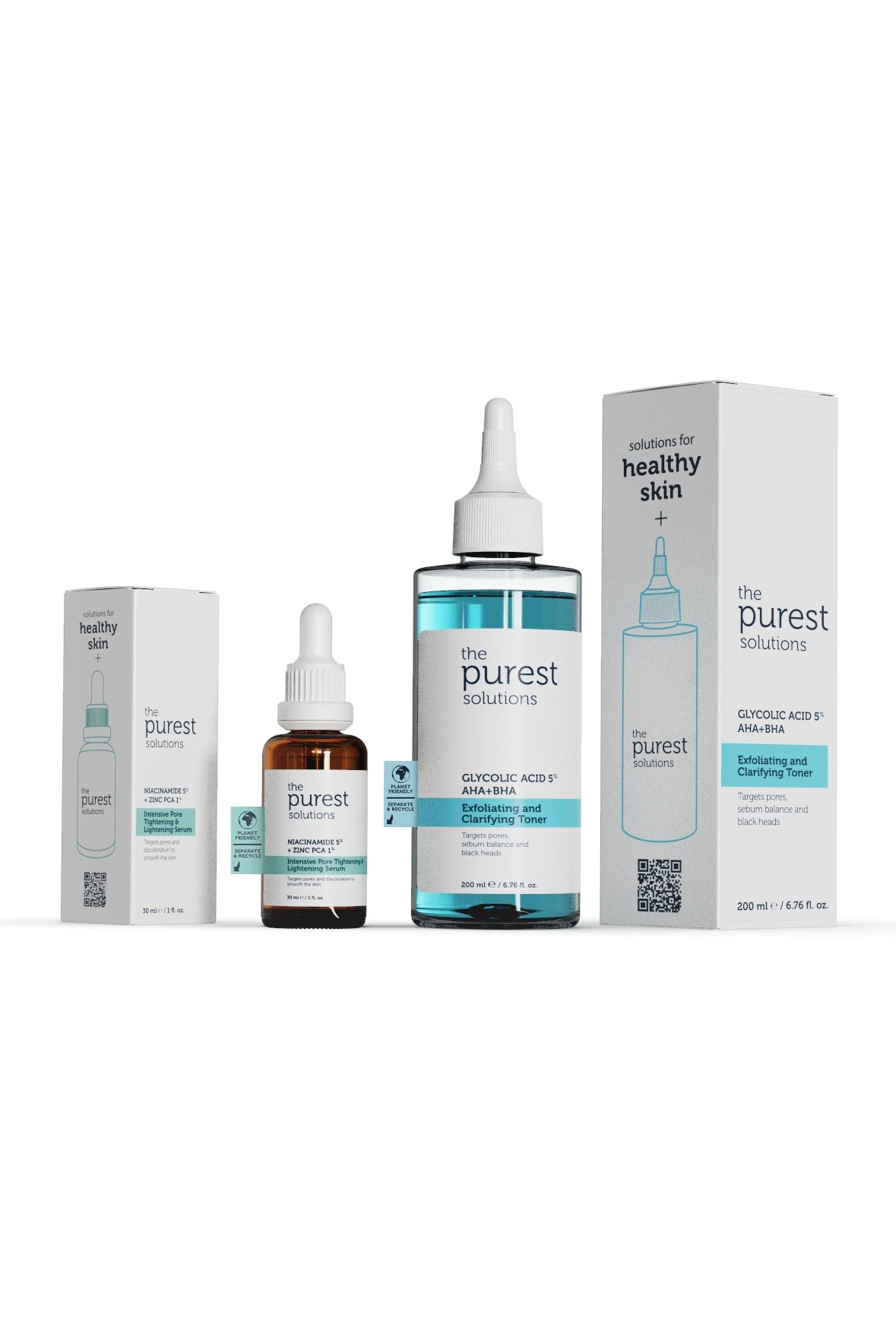 Acne Anti-Acne Sebum Balancing And Pore Firming Care Set | The Purest Solutions
