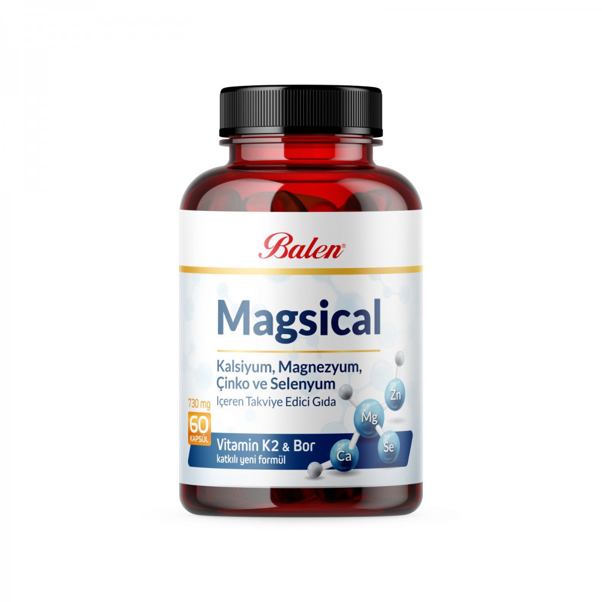 Balen Magical Calcium Magnesium Zinc Selenium 730mg 60 Capsules