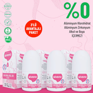 Siveno Natural Women's Roll-On Deodorant 50 ml - 3 Pieces - Lujain Beauty