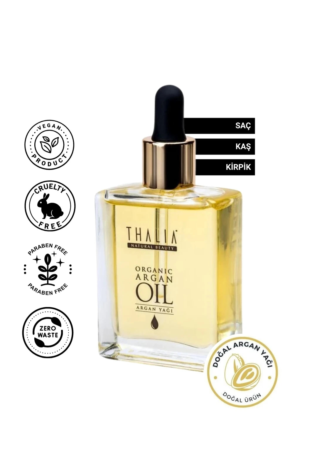Nourishing & Repairing Organic Argan & Jojoba Hair Care Oil - 50 ml | Thalia