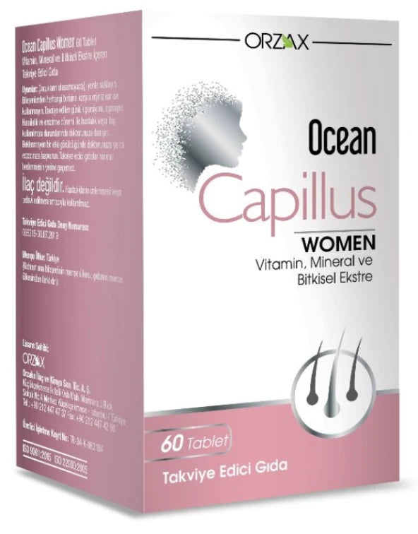Orzax Ocean Capillus Women Vitamins for growth and against hair loss 60 tablets