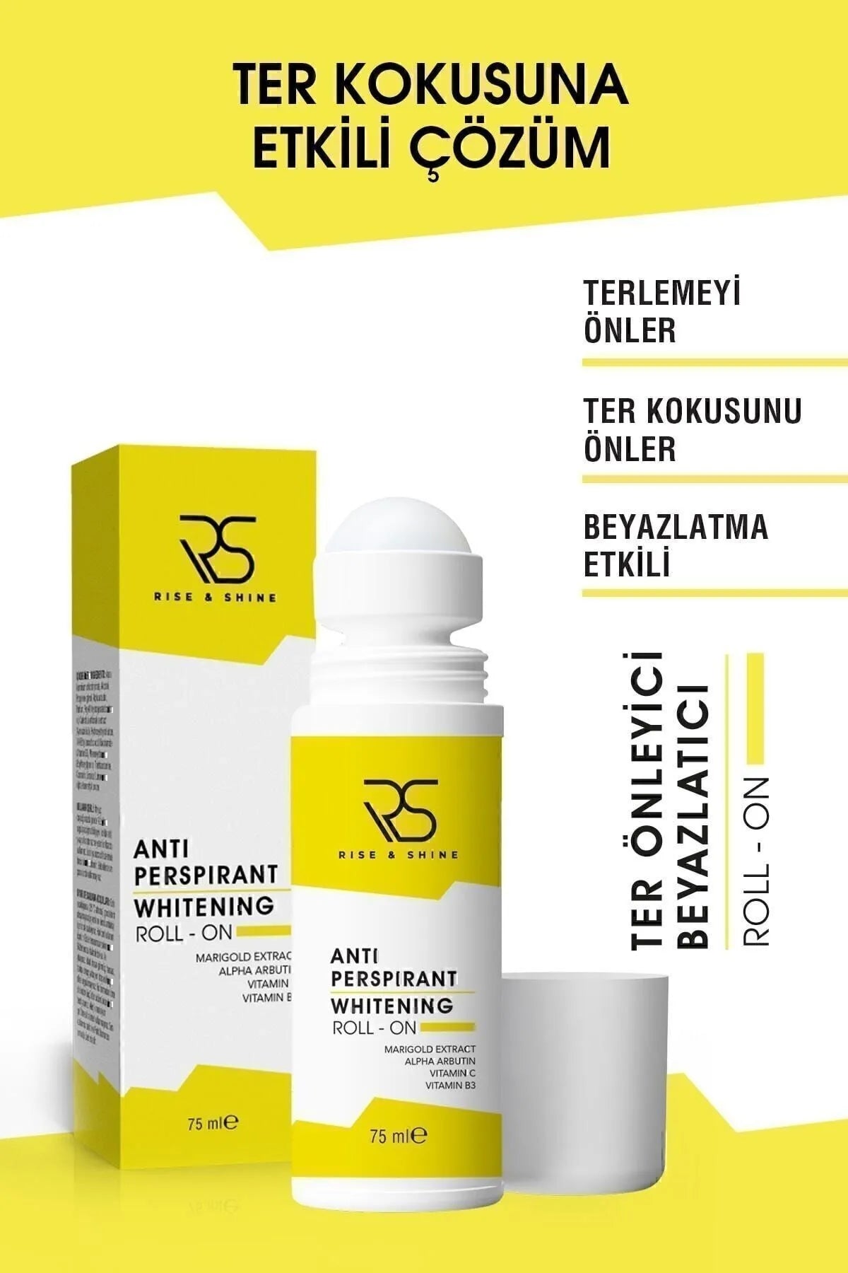 Rise & Shine Antiperspirant Whitening Roll On - 75 ML Deodorant