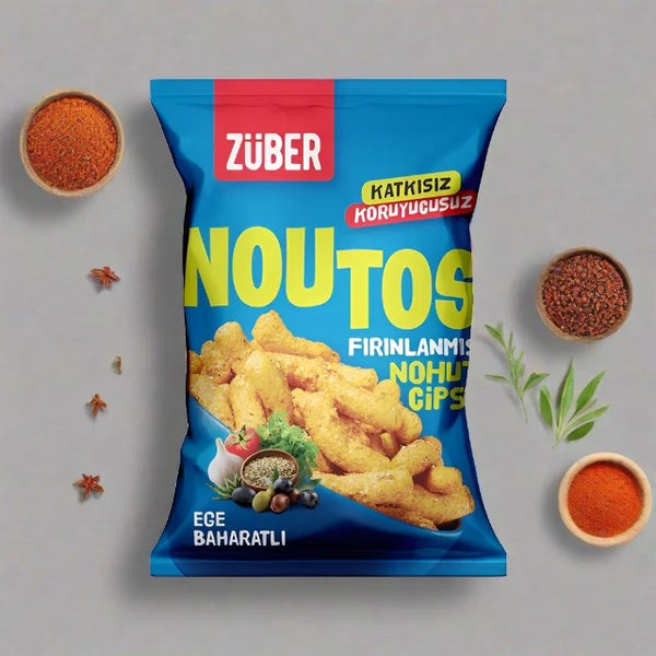 Zuber Noutos Chickpea Chips with Aegean Spices 55 gr X 6