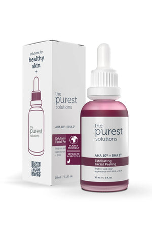 AHA & BHA Revitalizing & Skin Tone Equalizing Red Peeling Skin Care Serum 30 Ml (Aha 10% + Bha 2%) - The Purest Solutions - Lujain Beauty