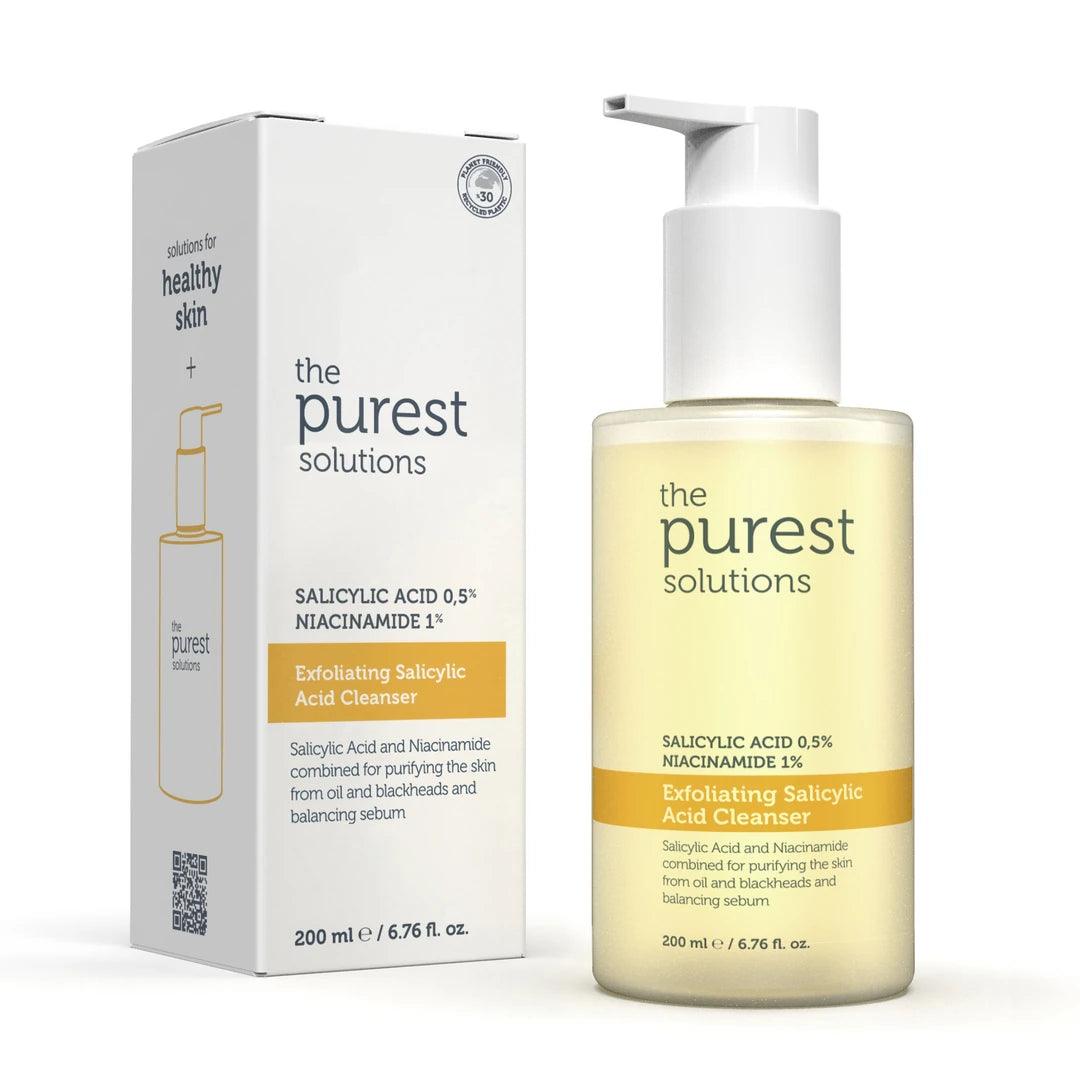 Anti Acne And Blackheads Purifying Cleansing Gel For Oily And Combination Skin 200 Ml (0,5% Salicylic Acid, 1% Niacinamide) - The Purest Solutions - Lujain Beauty