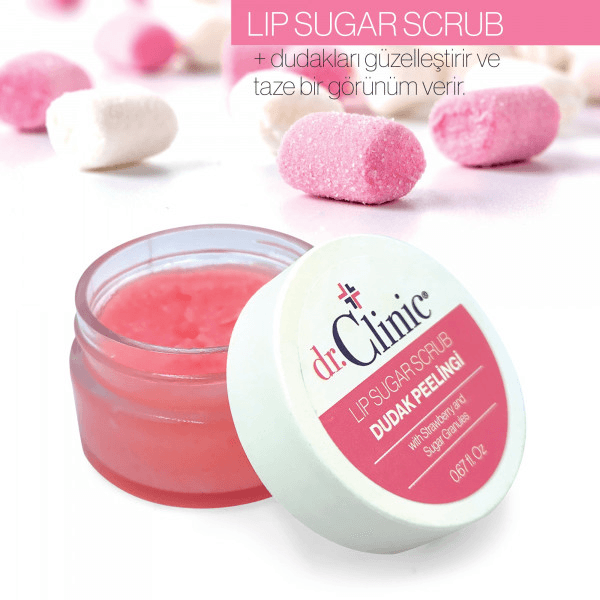 Dr.Clinic Strawberry Flavored Lip Scrub - Lujain Beauty