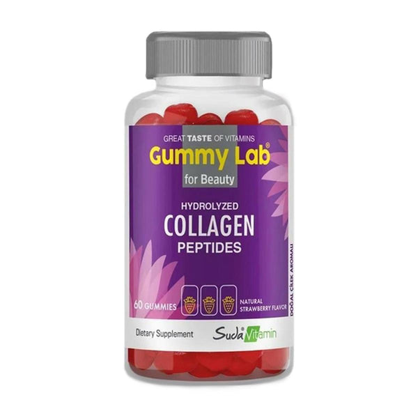 Gummy Lab For Beauty Hydrolyzed Collagen Peptides 60 Chewable Strawberry