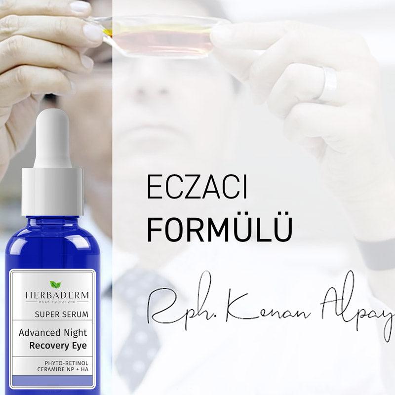Herbaderm Super Serum Firming, Anti-Wrinkle, Brightening Intensive Repair, Anti-Aging Eye Contour Night Serum 20 ml - Lujain Beauty