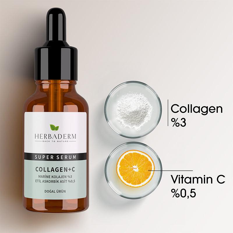 Herbaderm Superserum Collagen+C Face Serum 30 ml - Lujain Beauty