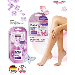Isana Replacement Razor for Women 4 Blades 1 pc - Lujain Beauty