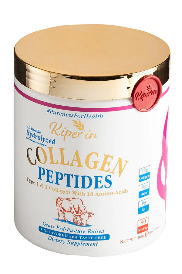 Kiperin Collagen 100% Pure And Natural Dietary Supplement Containing Highly Bioactive Double Hydrolyzed Collagen Peptides (50 days) - Lujain Beauty