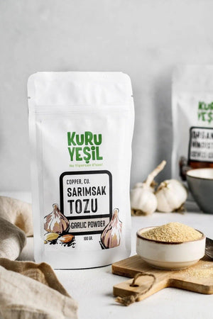 Kuru Yesil Turkish Garlic Powder 100 gr Turkish Onion Powder 100 gr Vegan Gluten-free Additive-free - Lujain Beauty