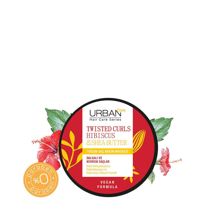 Twisted Curls Hibiscus & Shea Butter Intensive Hair Care Mask 230ml | Urban Care - Lujain Beauty