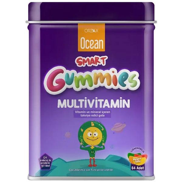 Orzax Ocean Smart Gummies Multivitamin Fruit Juice Gel 64 Pcs - Lujain Beauty