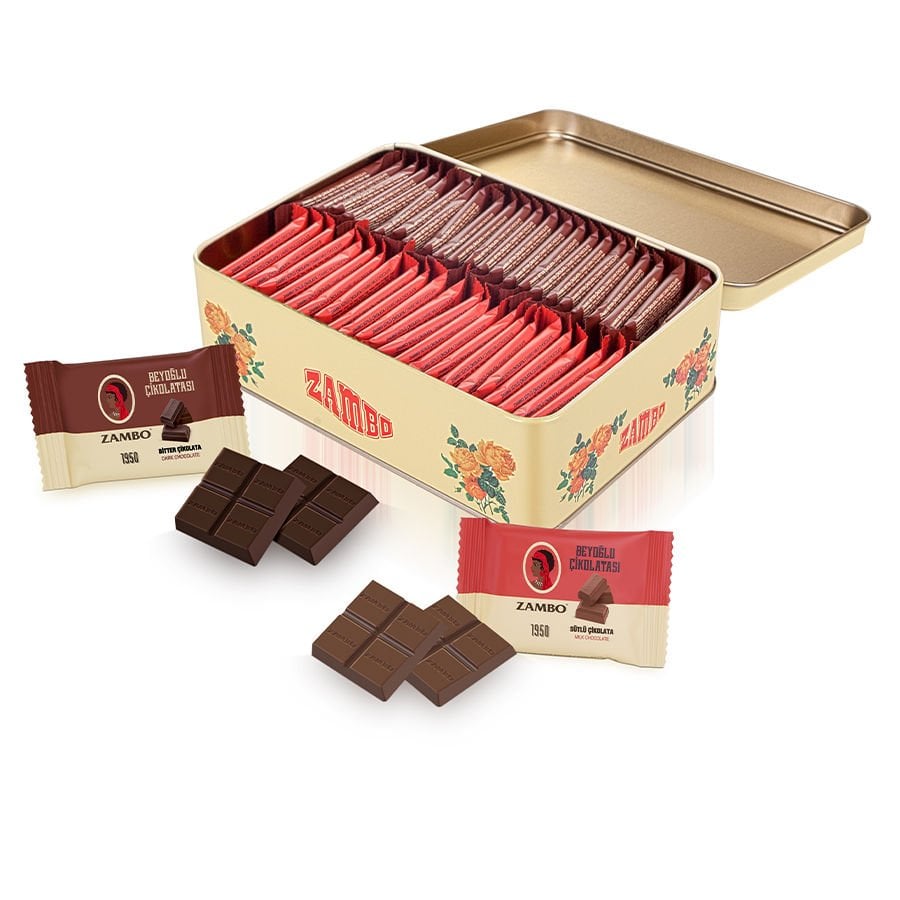 Zambo Nostalgia Tin Milk-Dark Chocolate 480g