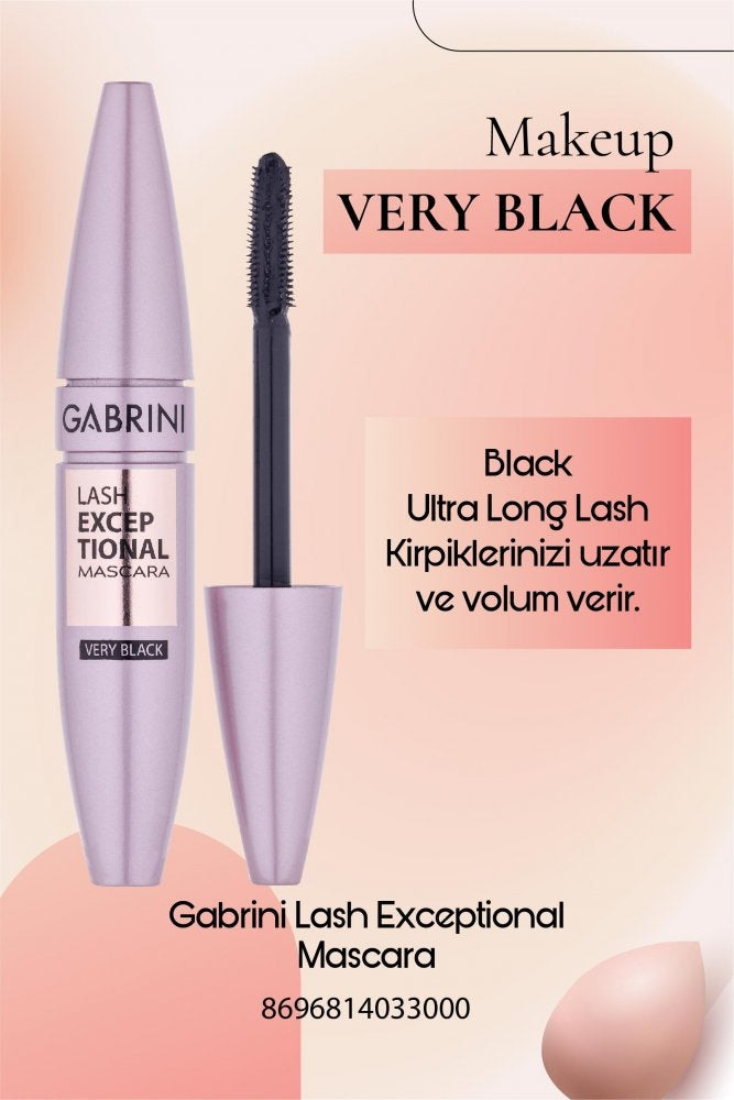 Gabrini Mascara - Lash Exceptional Very Black - Lujain Beauty