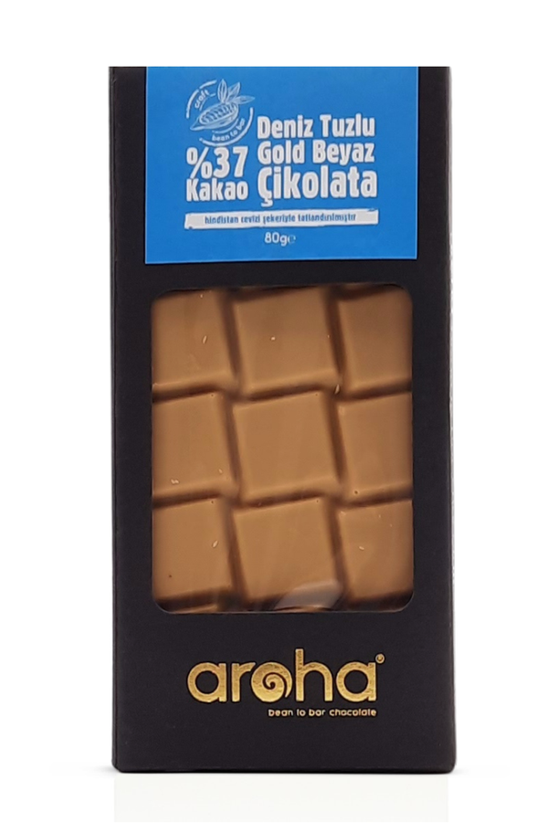 Cacao 37% Sea Salt Caramel (Coconut Sugar) Chocolate. 80 Gr. | Aroha