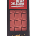 Cacao 38% Strawberry White Chocolate. 80 gr Additive-Free, Colorant-Free Fruit Chocolate | Aroha