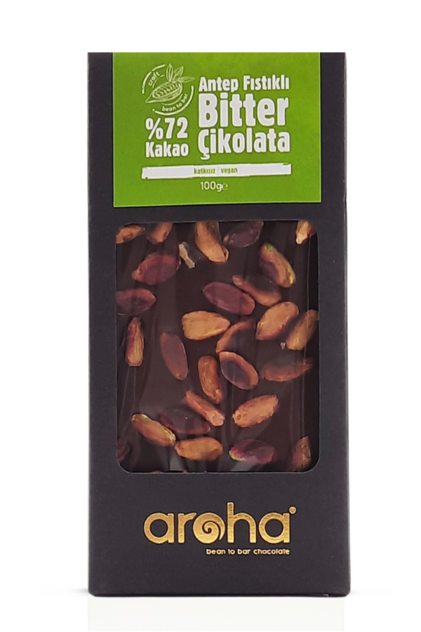 Pistachio Dark Chocolate - 72% Cacao | Aroha