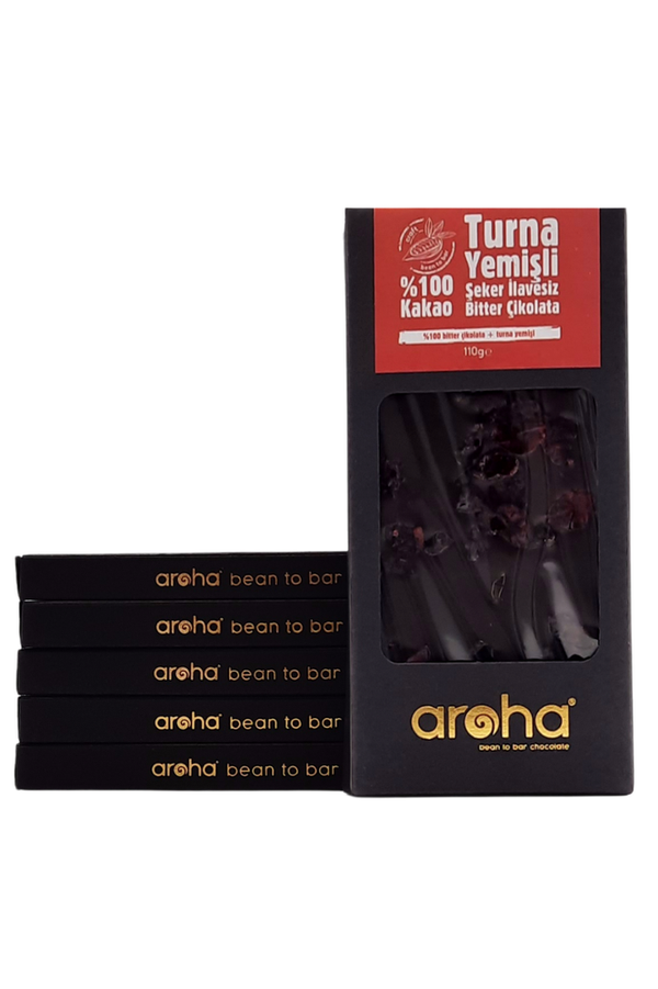 Sugar-Free Cranberry 100% Dark Chocolate-Vegan, Gluten-Free, Ketogenic 6 pieces  | Aroha