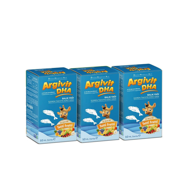 Argivit DHA, Multivitamin Supplement Containing Fish Oil 10 ml X3
