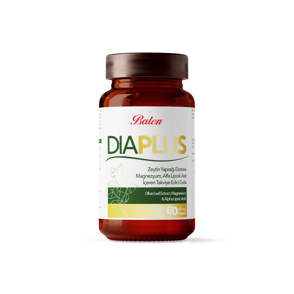 Balen Dia Plus Olive Yap. Magnesium & Alpha Capsule 655 Mg *60 Capsules