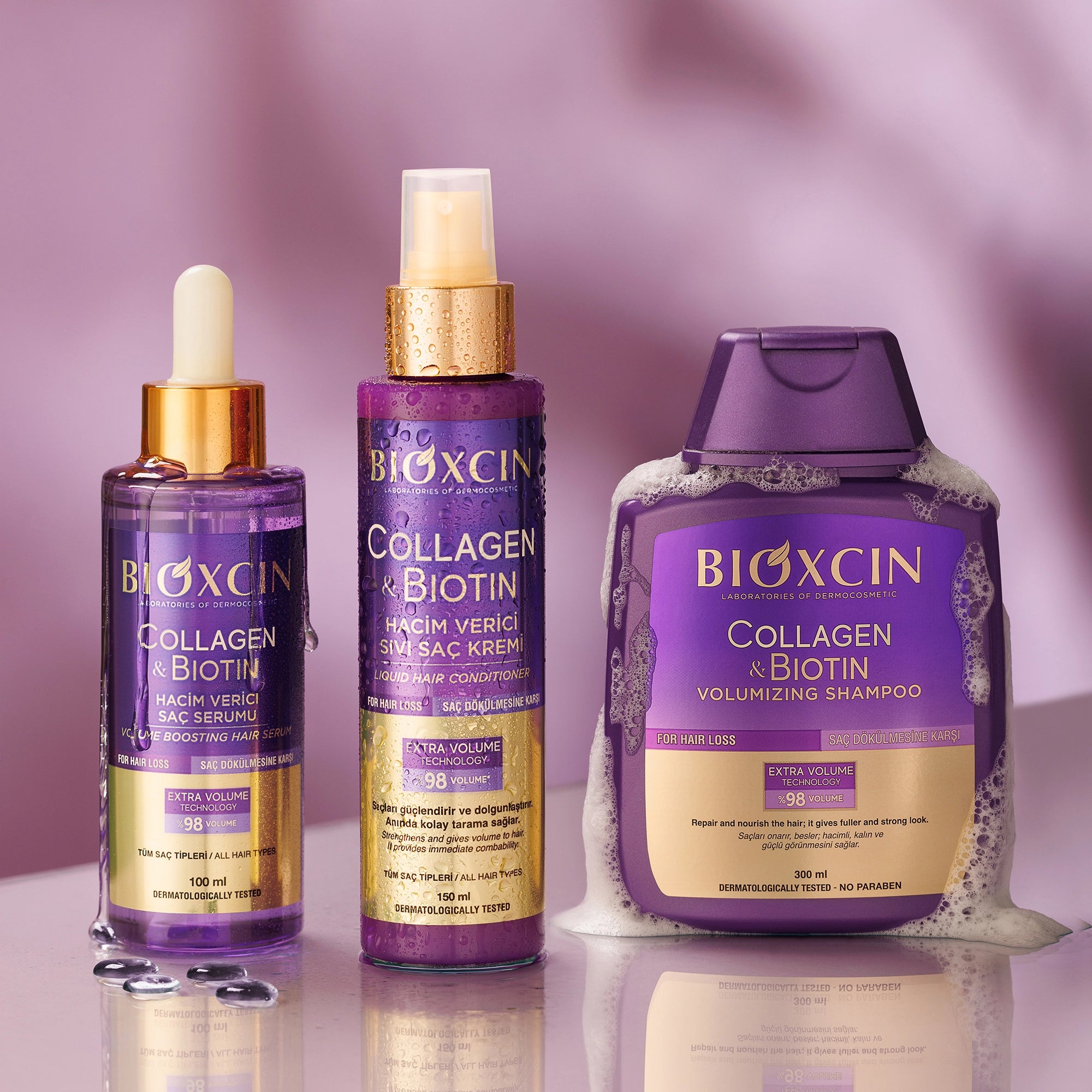 Bioxcin Collagen & Biotin Hair Care Set – Complete Solution for Hair Volume & Strength