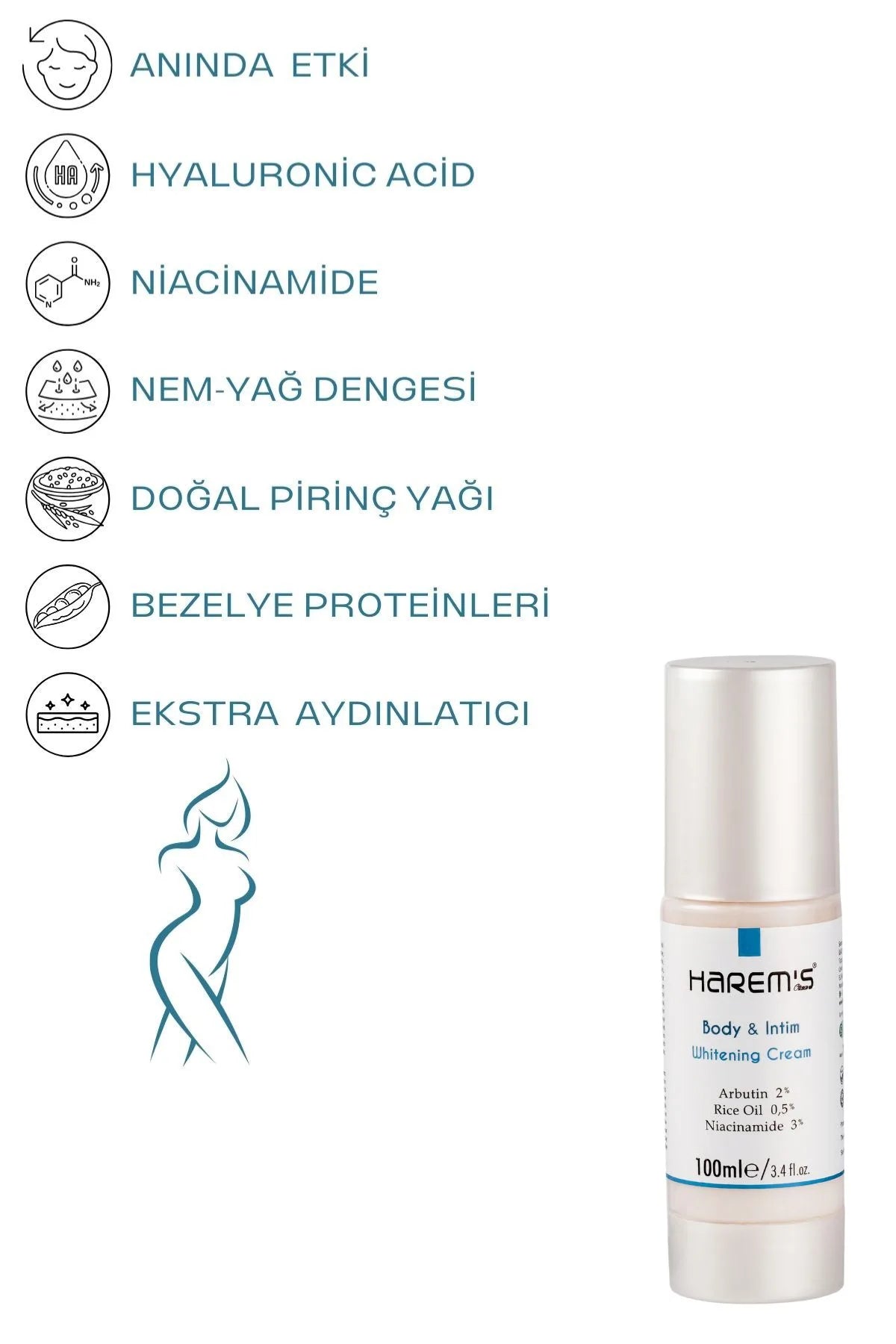 Harem Professional Body  Intimate Cream – 100 ml X3 | Harem's