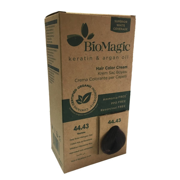 Chestnut 44.43 - Bio Magic Organic Herbal Hair Dye Color Cream Ammonia Frees