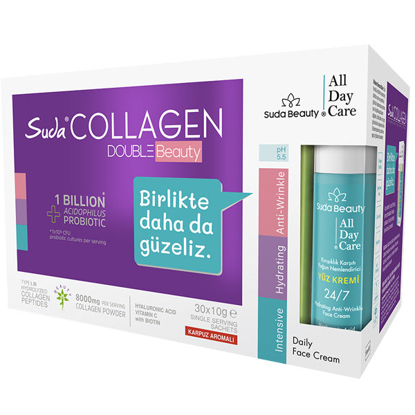 Collagen Powder Probiotic Watermelon Flavored 30 Shaset x 10 gr |  Suda Collagen