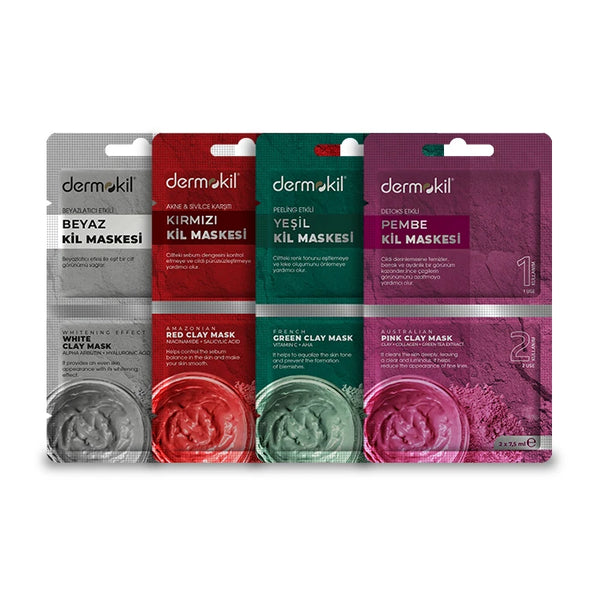 DERMOKL CURVED CLAY MASK SET OF 4