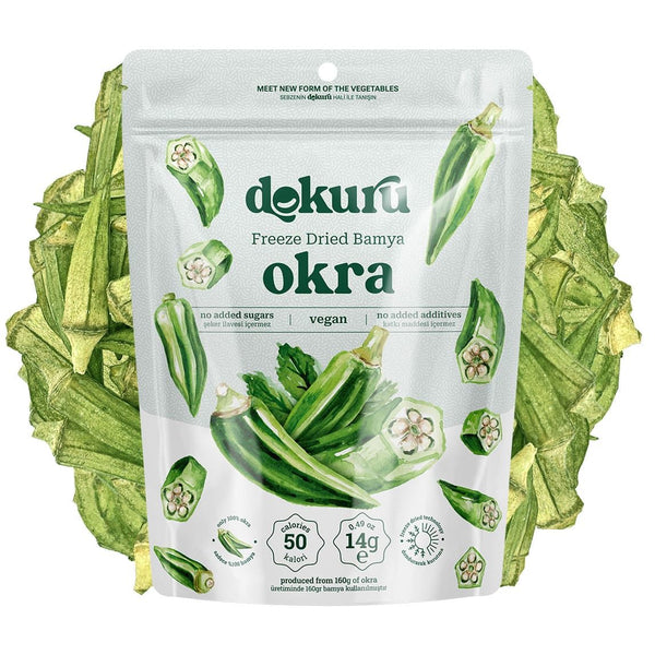 Dokuru Freeze Dried Okra 100% Natural Crispy Vegetable Chips - 14gr