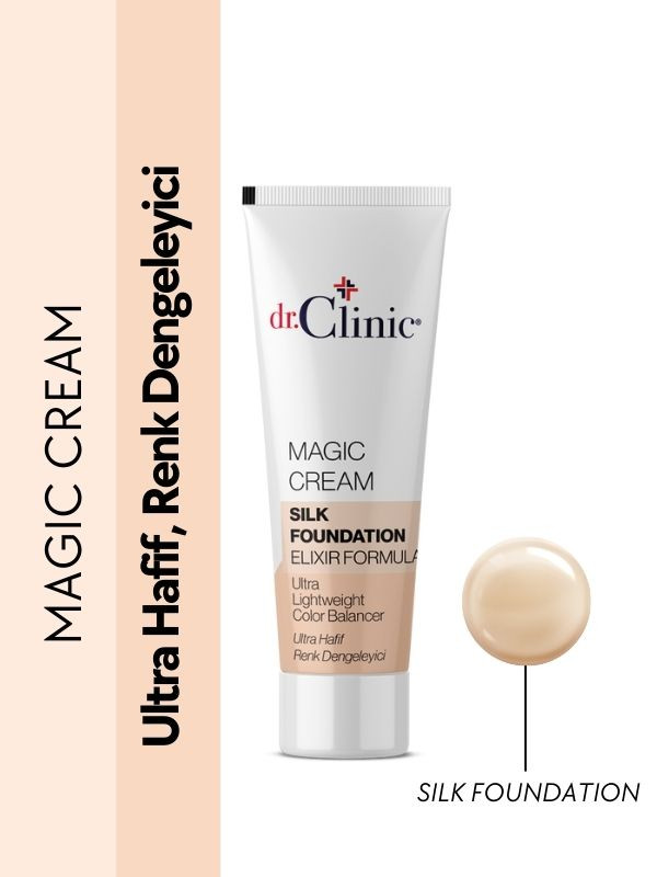 Dr.Clinic Magic Cream Silk Foundation – Natural Radiant Coverage, 30 ml