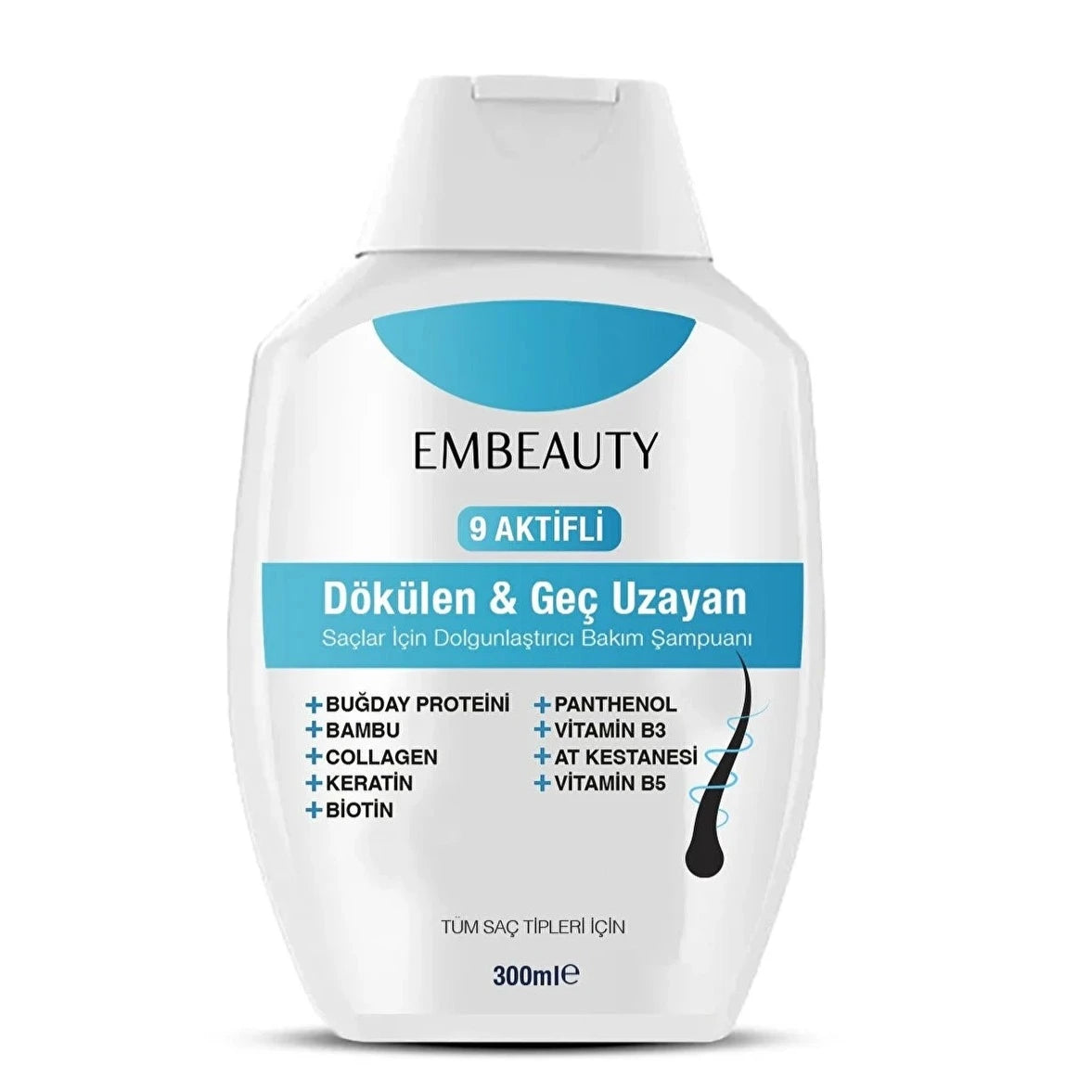 Embeauty Collagen and Keratin Against Hair Loss, Fast Hair Growth, Plumping, Repairing, Nourishing Shampoo