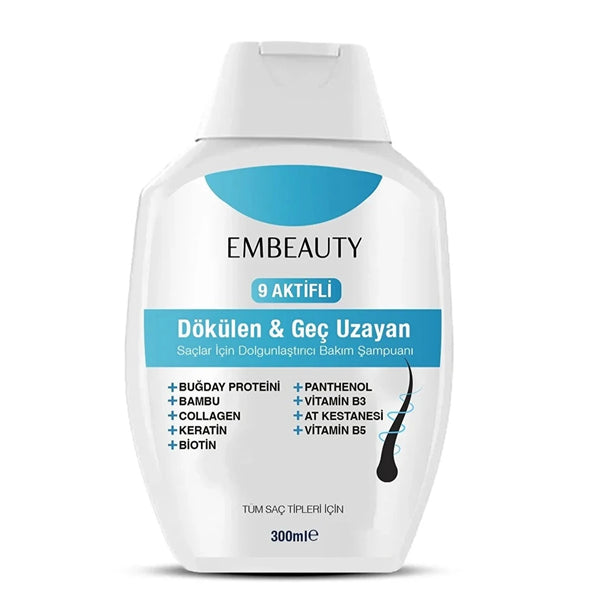 Embeauty Collagen and Keratin Against Hair Loss, Fast Hair Growth, Plumping, Repairing, Nourishing Shampoo