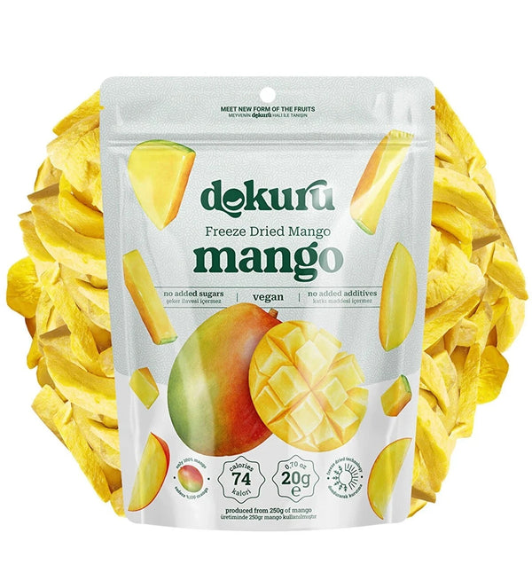 Freeze Dried Mango Dried Fruit Chips - 20gr  Dokuru