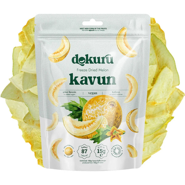 Freeze Dried Melon Dried Fruit Chips - 15gr  | Dokuru