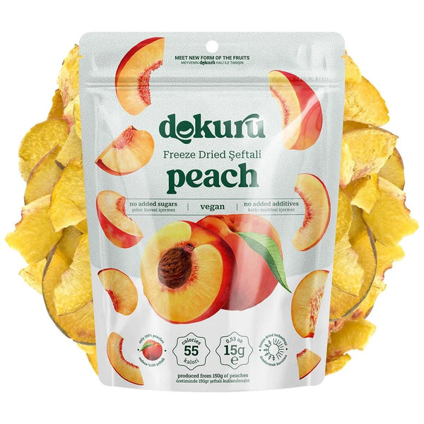Freeze Dried Peach Fruit Chips - 25gr | Dokuru