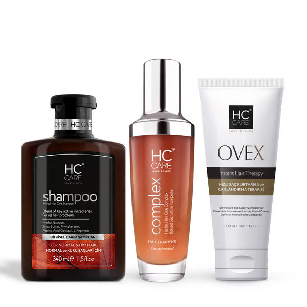 HC Care Complex + Shampoo + Ovex 3-Piece Hair Care Set