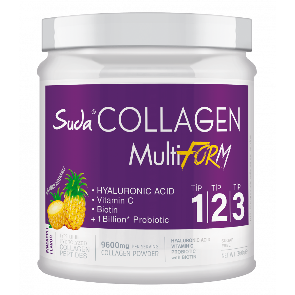 Collagen Powder Probiotic Multiform Pineapple Flavor 360 gr |  Suda Collagen