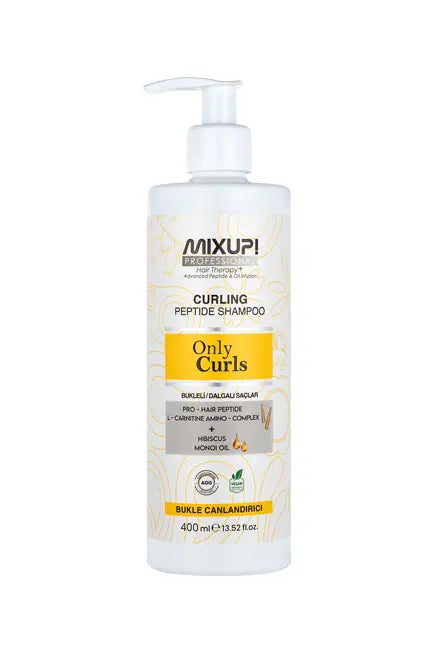 Mixup! Pro-Hair Peptide, L-Carnitine, Amino Complex Shampoo for Curly and Wavy Hair 400 ML