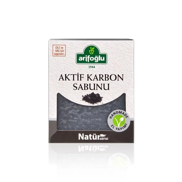 Activated Carbon Charcoal Soap 100g Handmade - Arifoglu