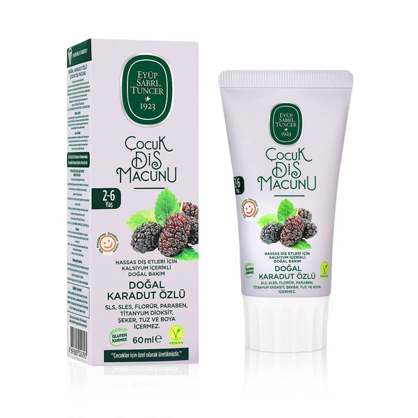 Natural Black Mulberry Extract 2-6 Years Old Children's Toothpaste 60 ml | Eyup Sabri Tuncer