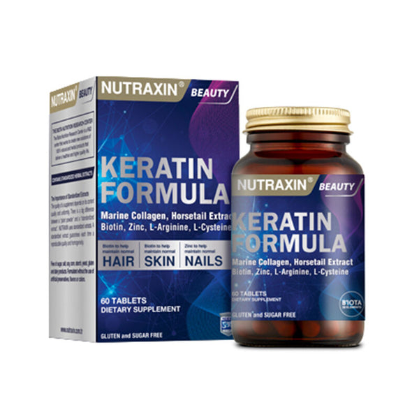 مكمل كيراتين غذائي نوتراكسين Nutraxin - 60 قرص