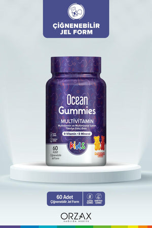 Ocean Gummies Multivitamin Kids 60 Chewable Gummies - Side