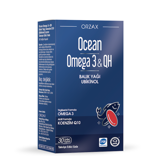 Orzax Ocean Omega 3 & QH 30 Softgel Capsules