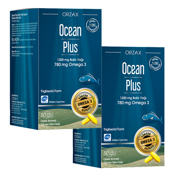 Orzax Ocean Plus Omega-3 1200 Mg Fish Oil 50 Soft Gel X2