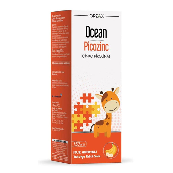 أورزاكس أوشن بيكوزينك شراب للأطفال مكمل الزنك الغذائي | Orzax Ocean Picozinc 
