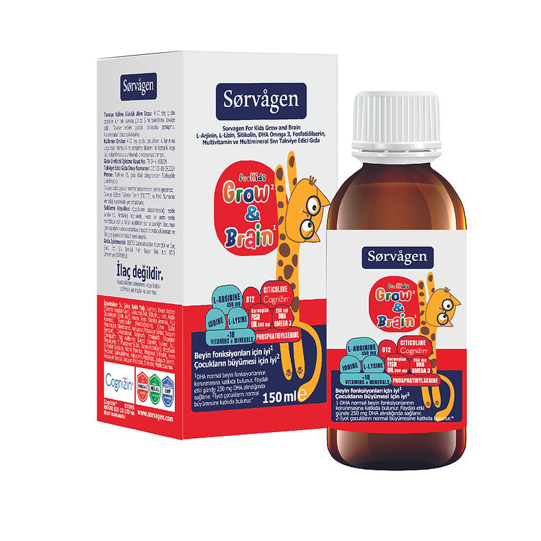 Sorvagen Grow & Brain For Kids Liquid 150 ML